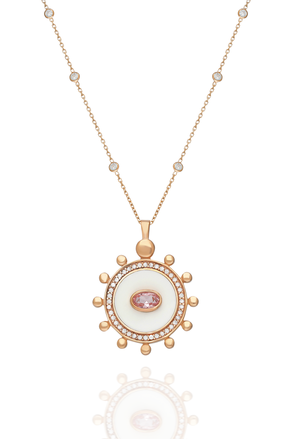 SUMMER NECKLACE LONG EYE PINK