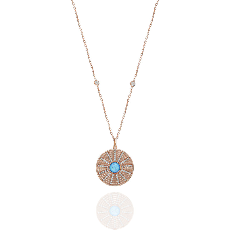 NECKLACE LONG SUN LIGHT BLUE