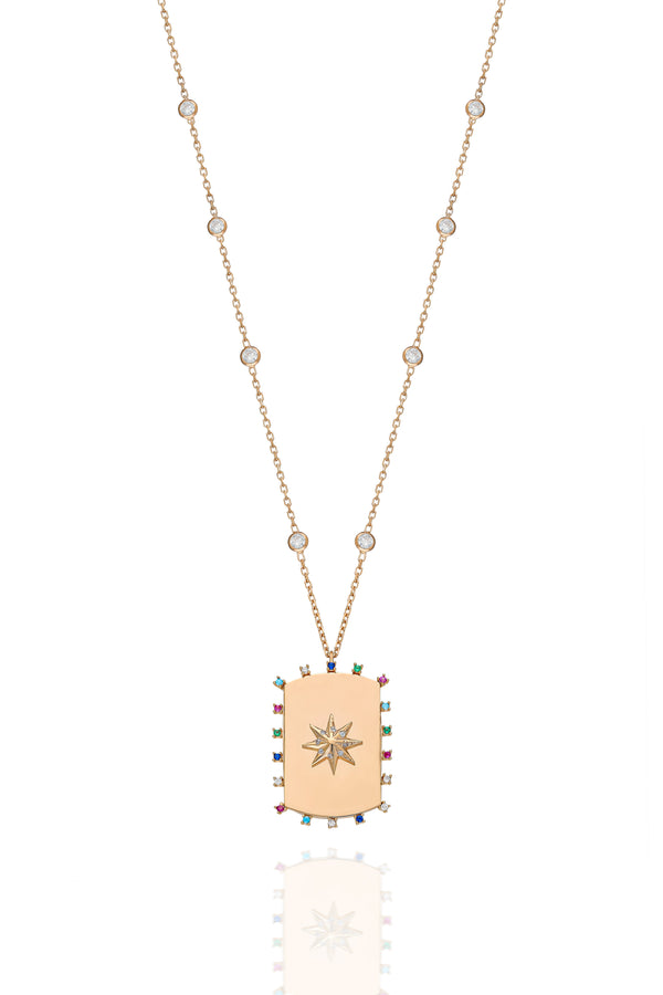 STAR LONG NECKLACE MULTI COLOR