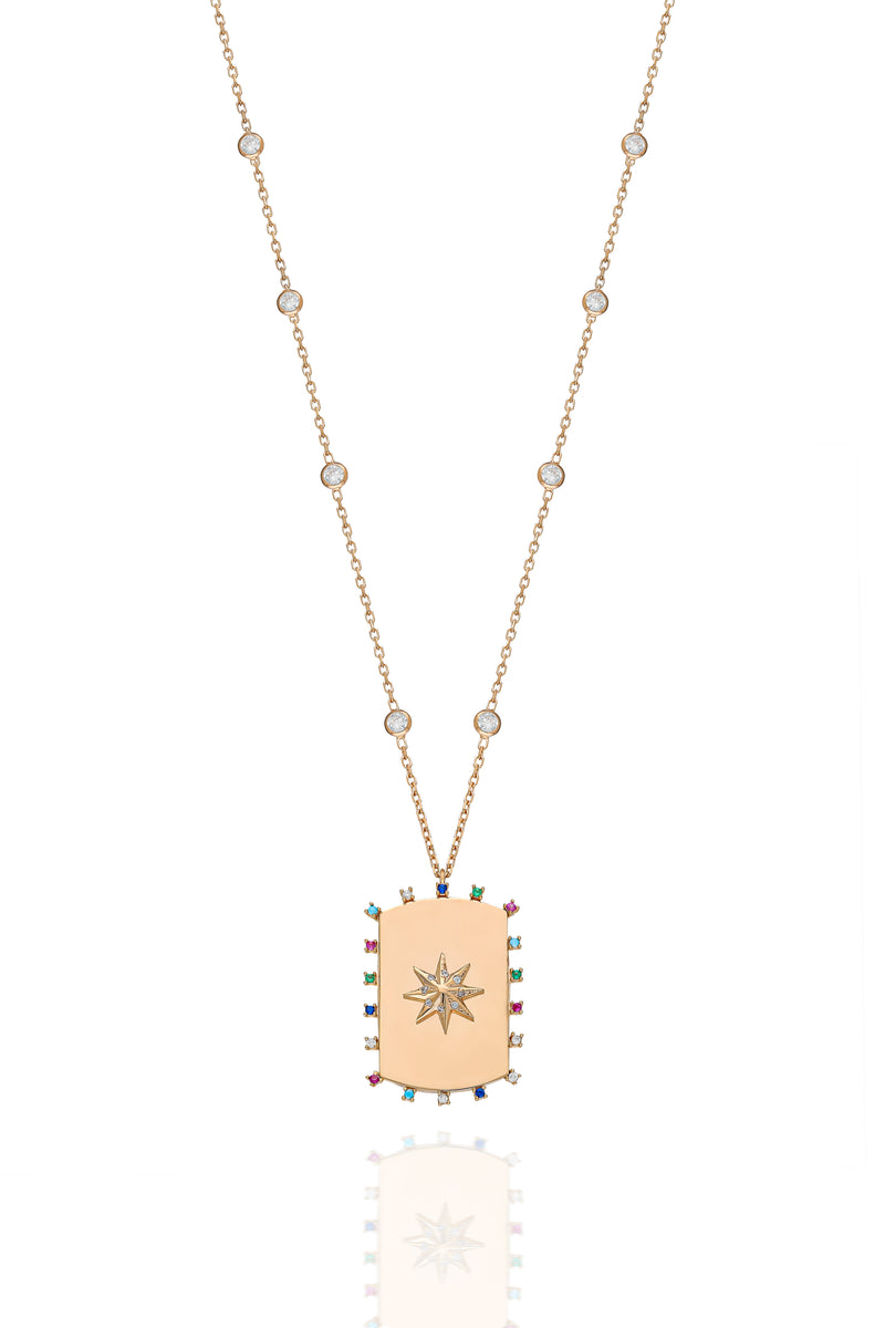 STAR LONG NECKLACE MULTI COLOR