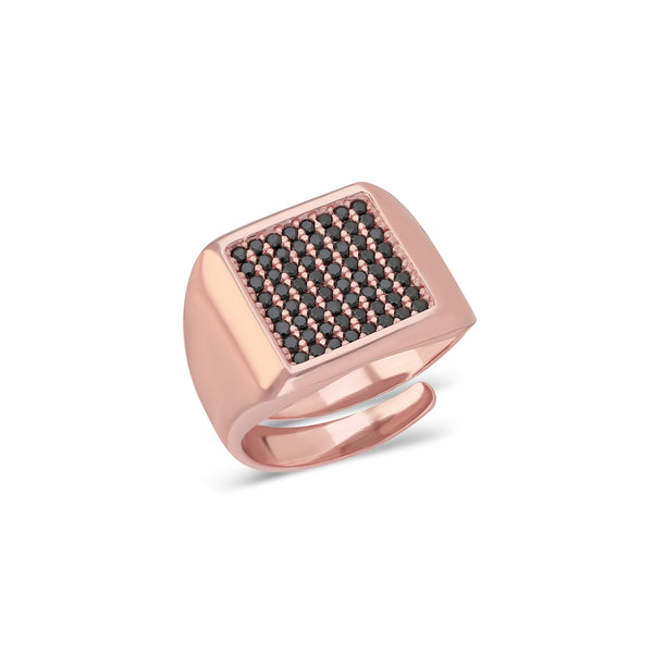 RING JULIAN BLACK ROSE GOLD