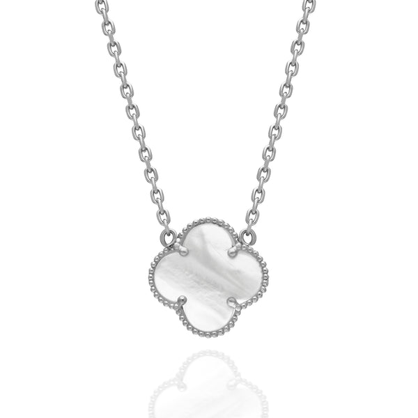 NECKLACE KATE CLASSIC WHITE SILVER