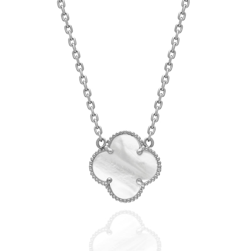 NECKLACE KATE CLASSIC WHITE SILVER
