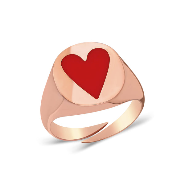 RING ALEX HEART RED