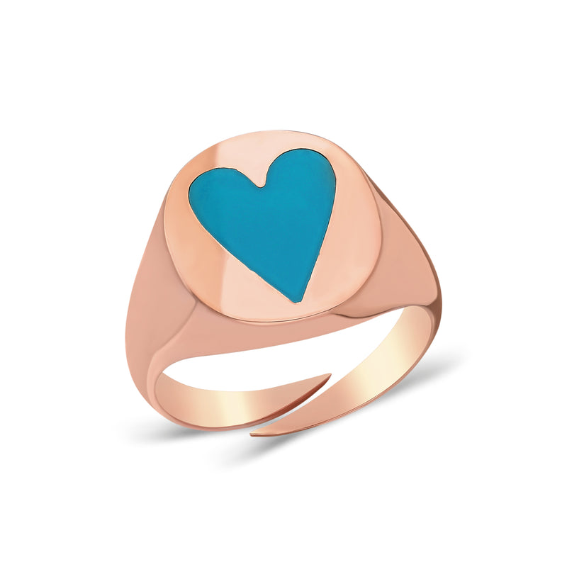 RING ALEX HEART AQUA