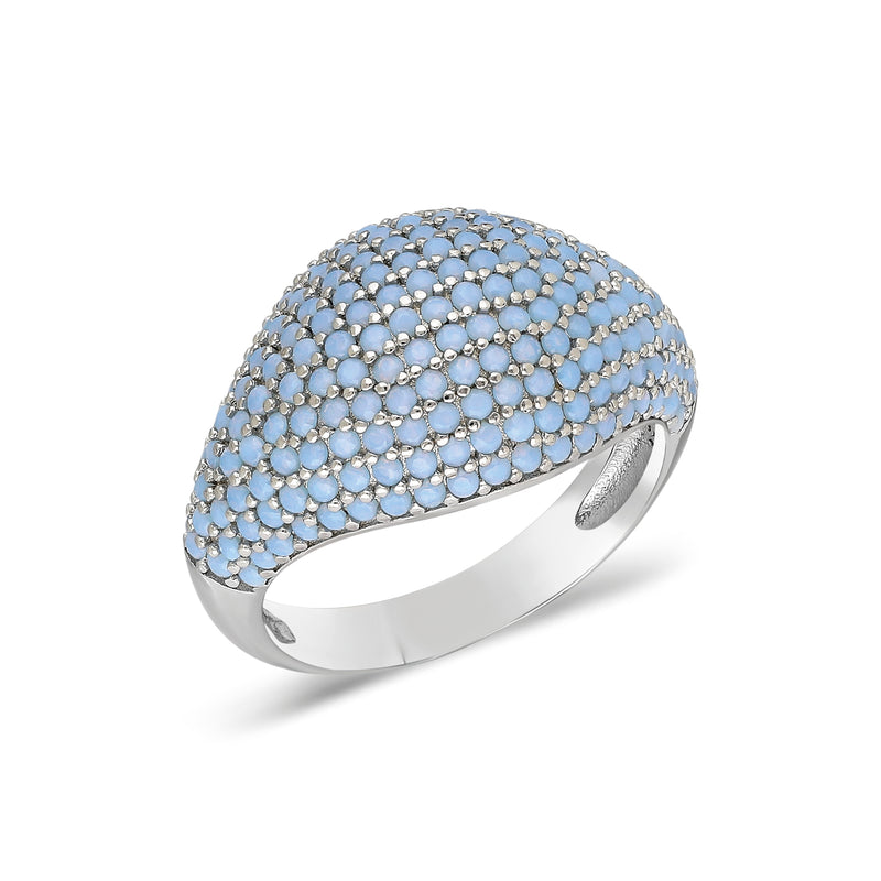 RING BABY BLUE SILVER